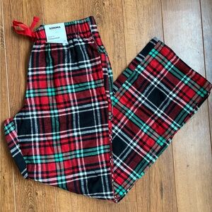 NWT Women's Sonoma Cabincore Flannel Plaid Sleepwear Pajama Pants. Size Small